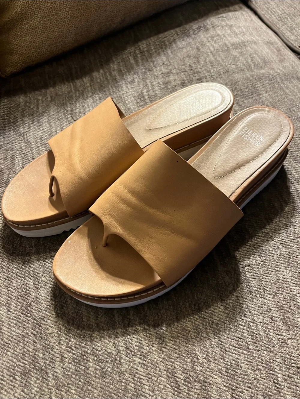 Bundle alert! Naturalizer Black Sandals & Eileen Fisher Tan Slide Sandals